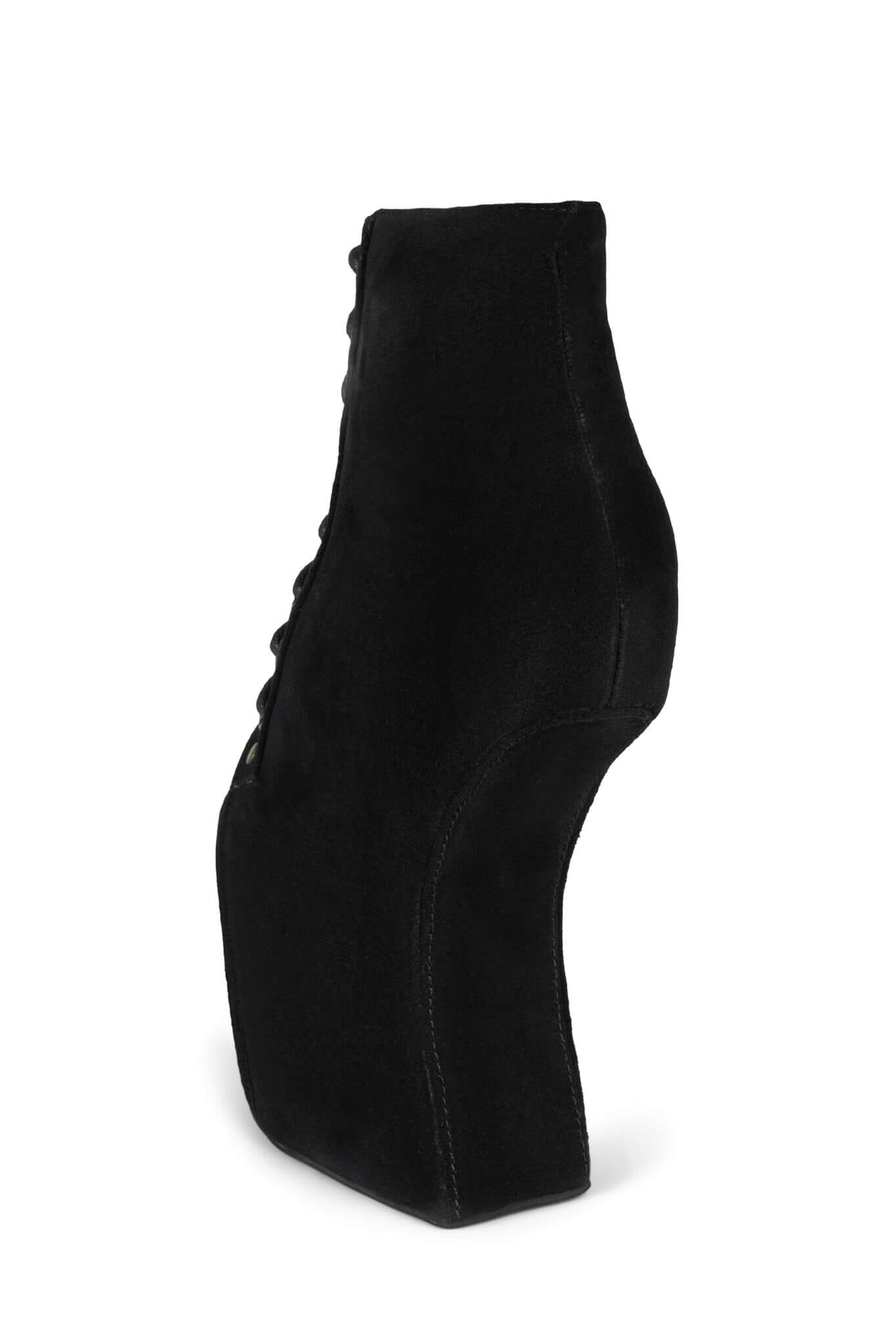Jeffrey Campbell NIGHTLITA Wedge Platform Boot - Black Suede