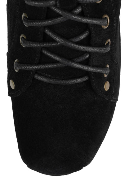 Jeffrey Campbell NIGHTLITA Wedge Platform Boot - Black Suede