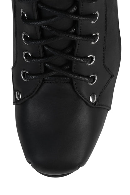 Jeffrey Campbell BL-CROSS Platform Boots - Black Washed Silver