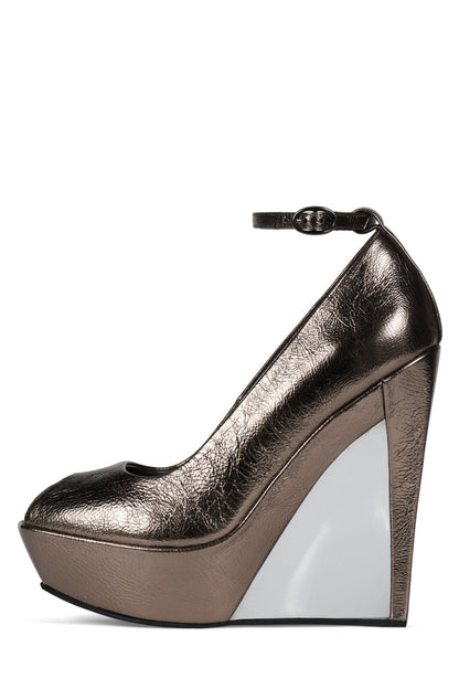 Jeffrey Campbell PROVISO Wedged Platform - Bronze