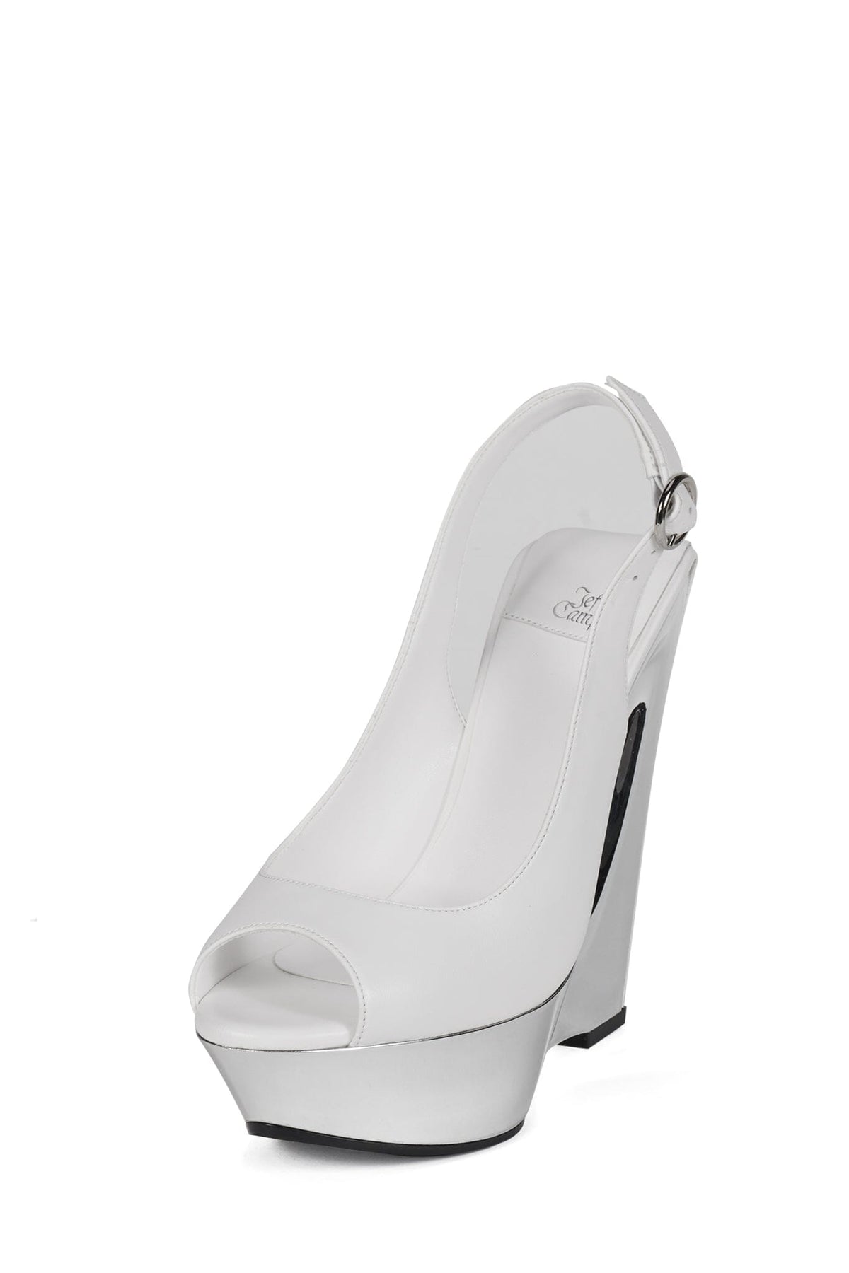 Jeffrey Campbell SPEED-SB Slingback Sandal - White Silver