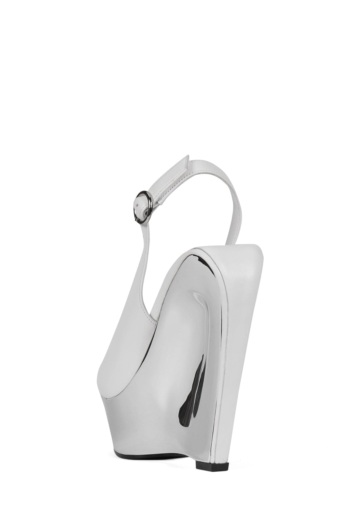 Jeffrey Campbell SPEED-SB Slingback Sandal - White Silver