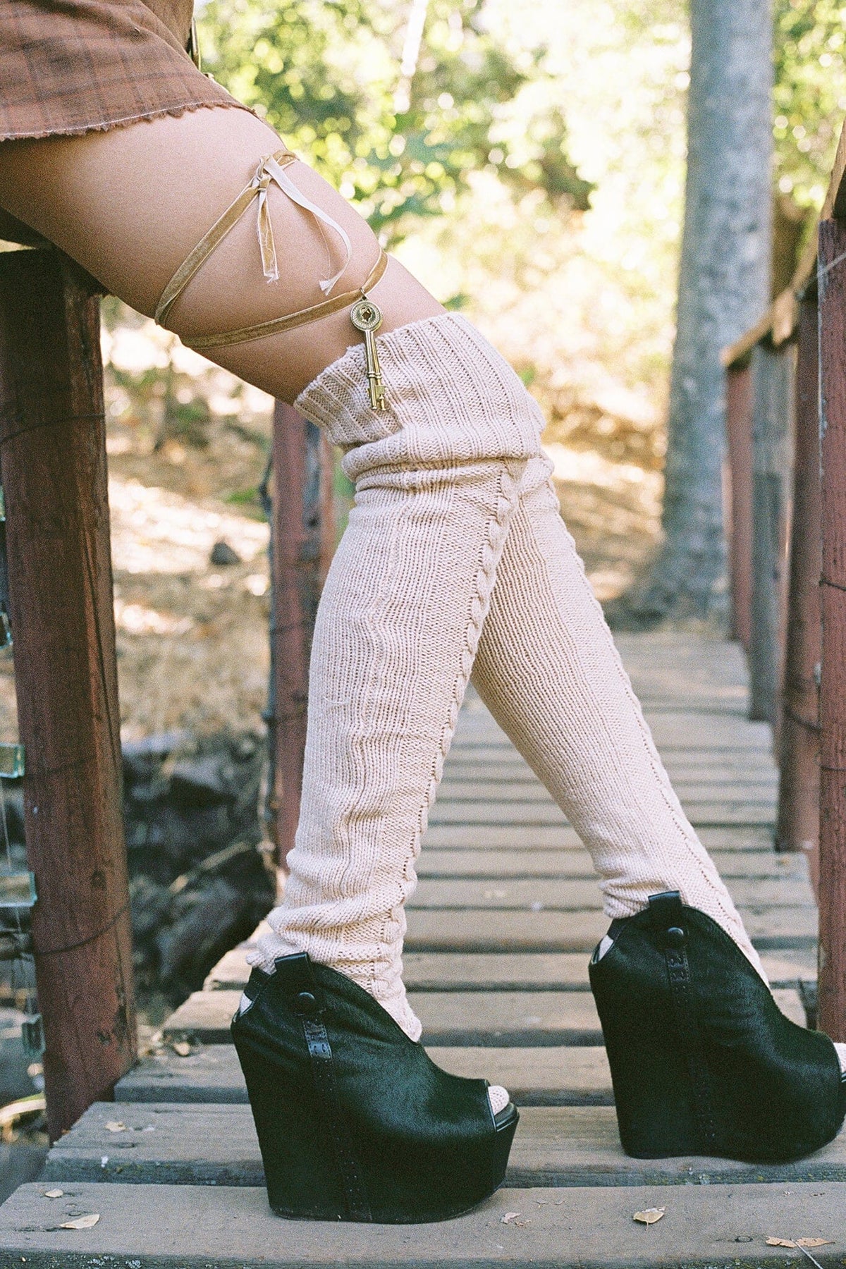Jeffrey Campbell KELSEY-FUR Platform Bootie - Olive