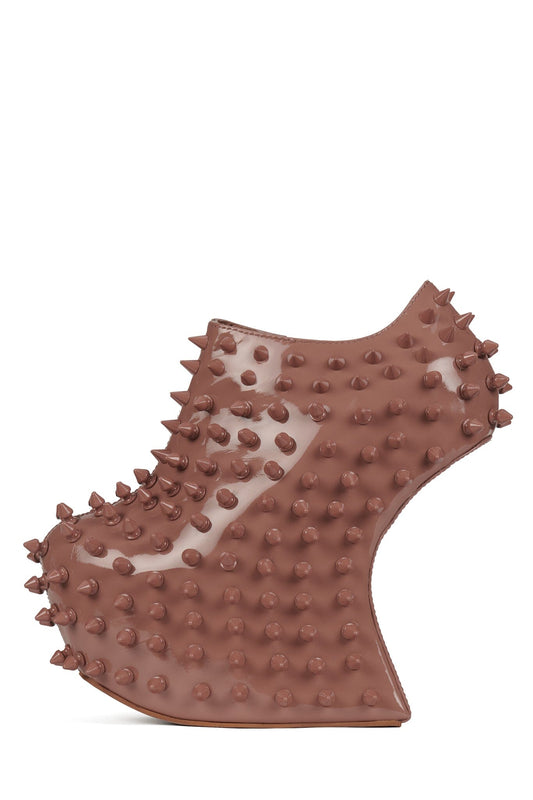 Jeffrey Campbell SHADOW-SPK Platform Wedge Boot - Blush Patent Blush