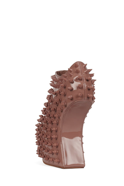 Jeffrey Campbell SHADOW-SPK Platform Wedge Boot - Blush Patent Blush
