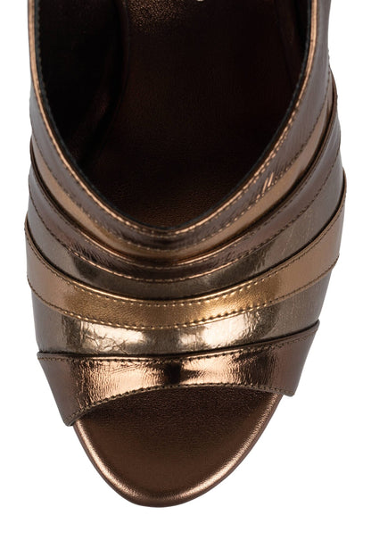 Jeffrey Campbell HYPERSPEED Slingback Sandal - Bronze Combo