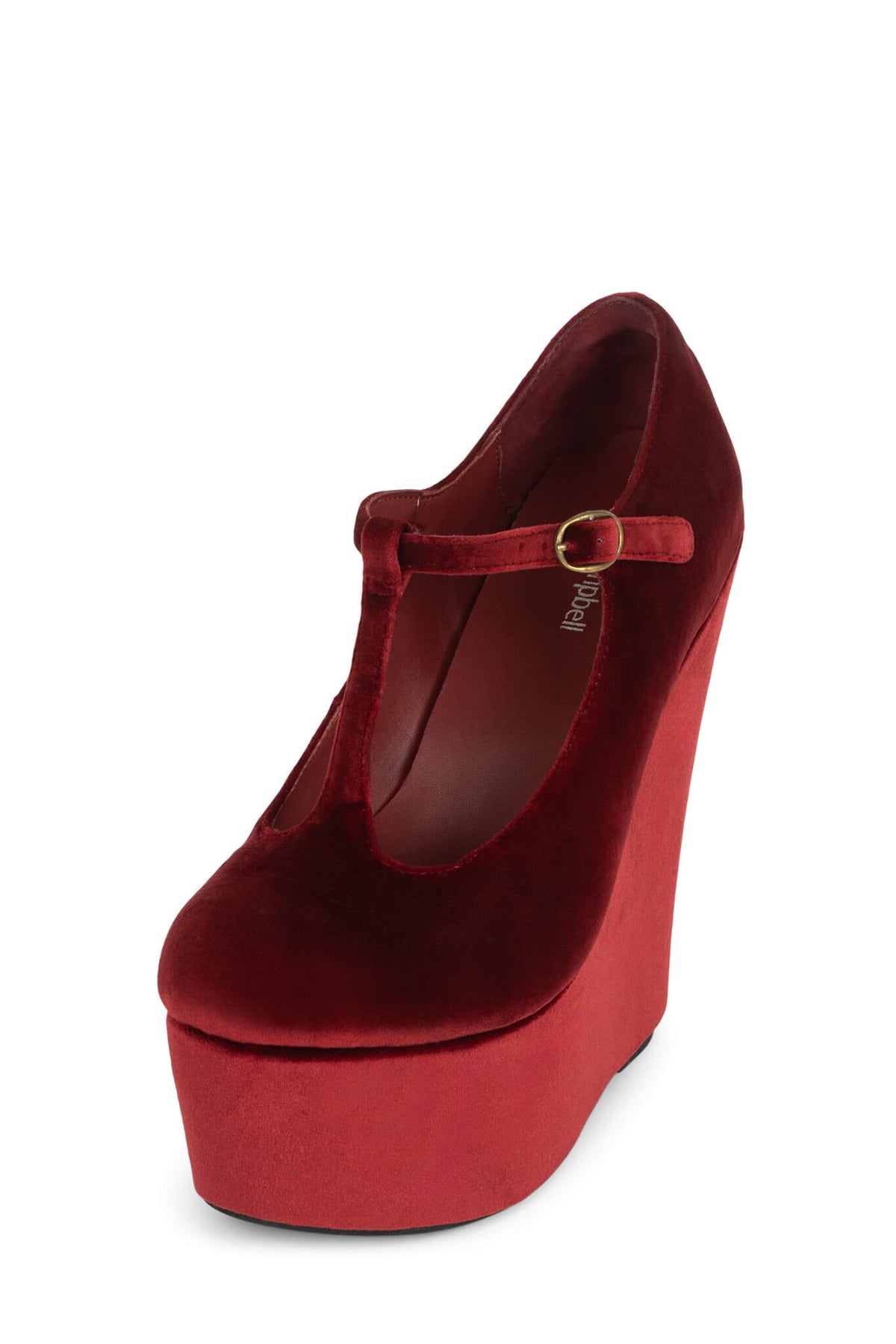 Jeffrey Campbell BAM-BAM Platform Mary-Jane - Wine Velvet