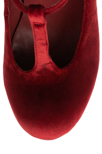 Jeffrey Campbell BAM-BAM Platform Mary-Jane - Wine Velvet