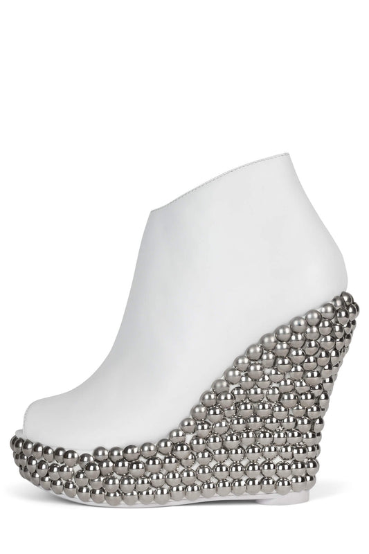 Jeffrey Campbell TICK Platform Booties - White