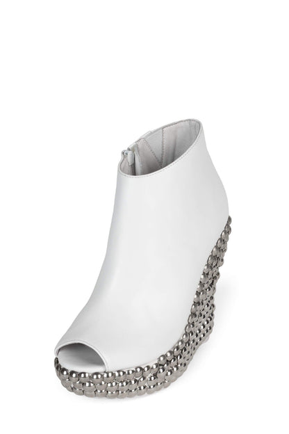Jeffrey Campbell TICK Platform Booties - White