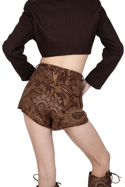 Jeffrey Campbell BANGER SHORTS - Brown Tapestry