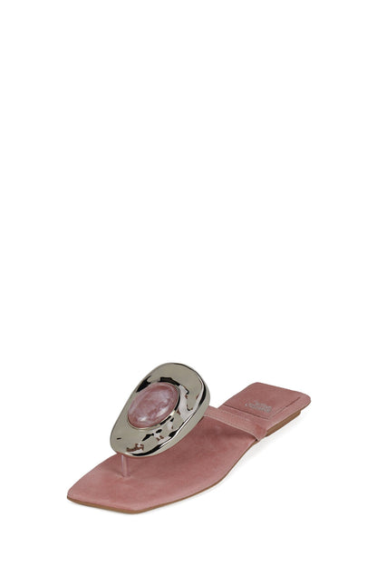 Jeffrey Campbell BAZAAR - Pink Suede Silver