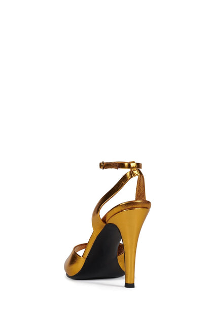 Jeffrey Campbell BAR-HOP Heeled Sandal - Gold Metallic