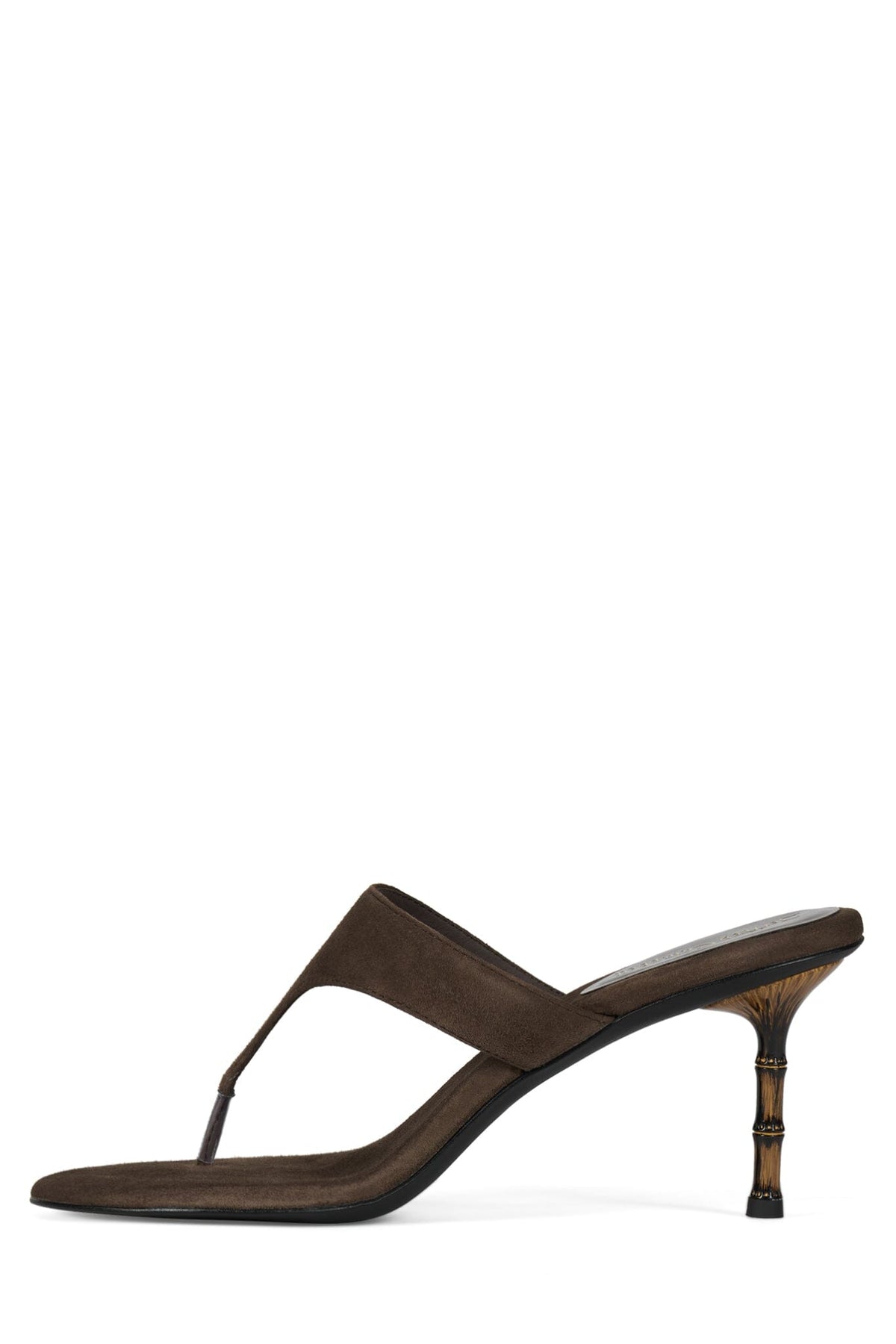 Jeffrey Campbell MARILLA Heeled Thong Sandal - Coffee Suede