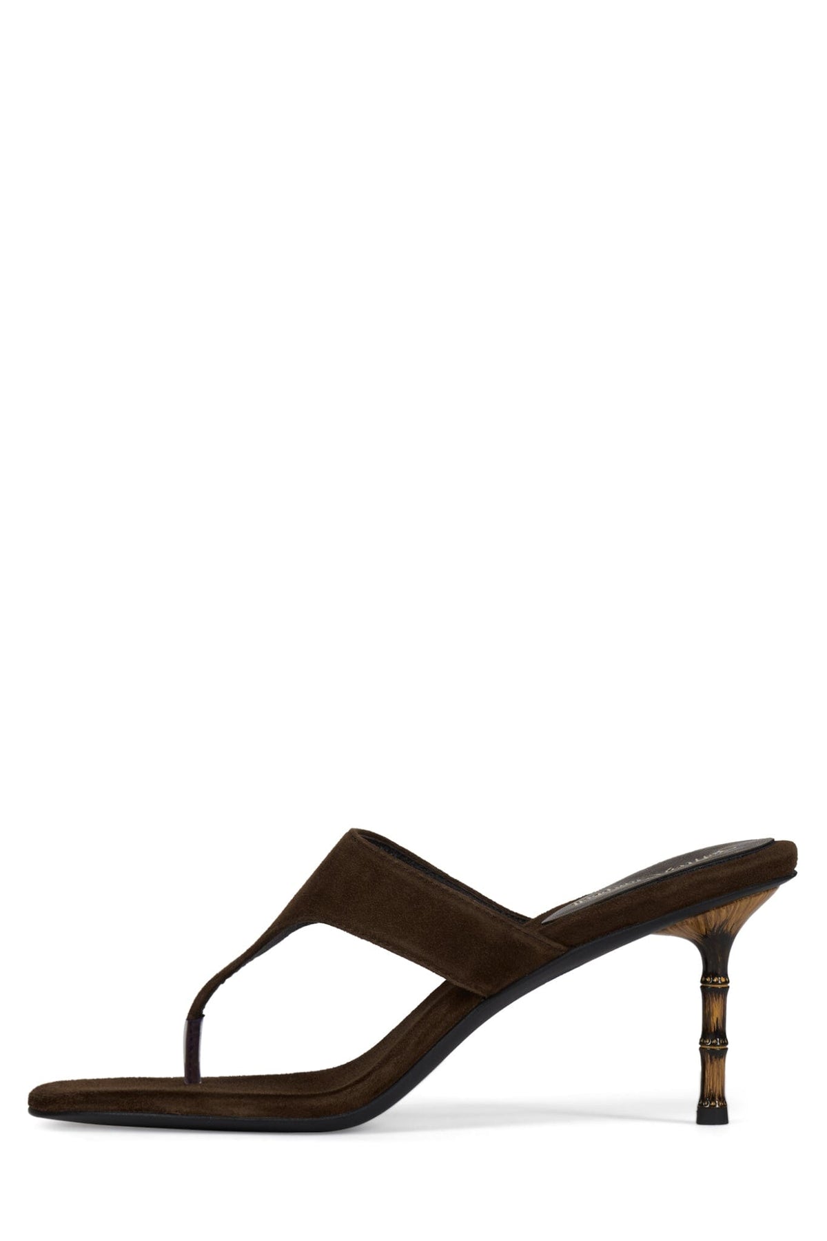 Jeffrey Campbell MARILLA Heeled Thong Sandal - Coffee Suede