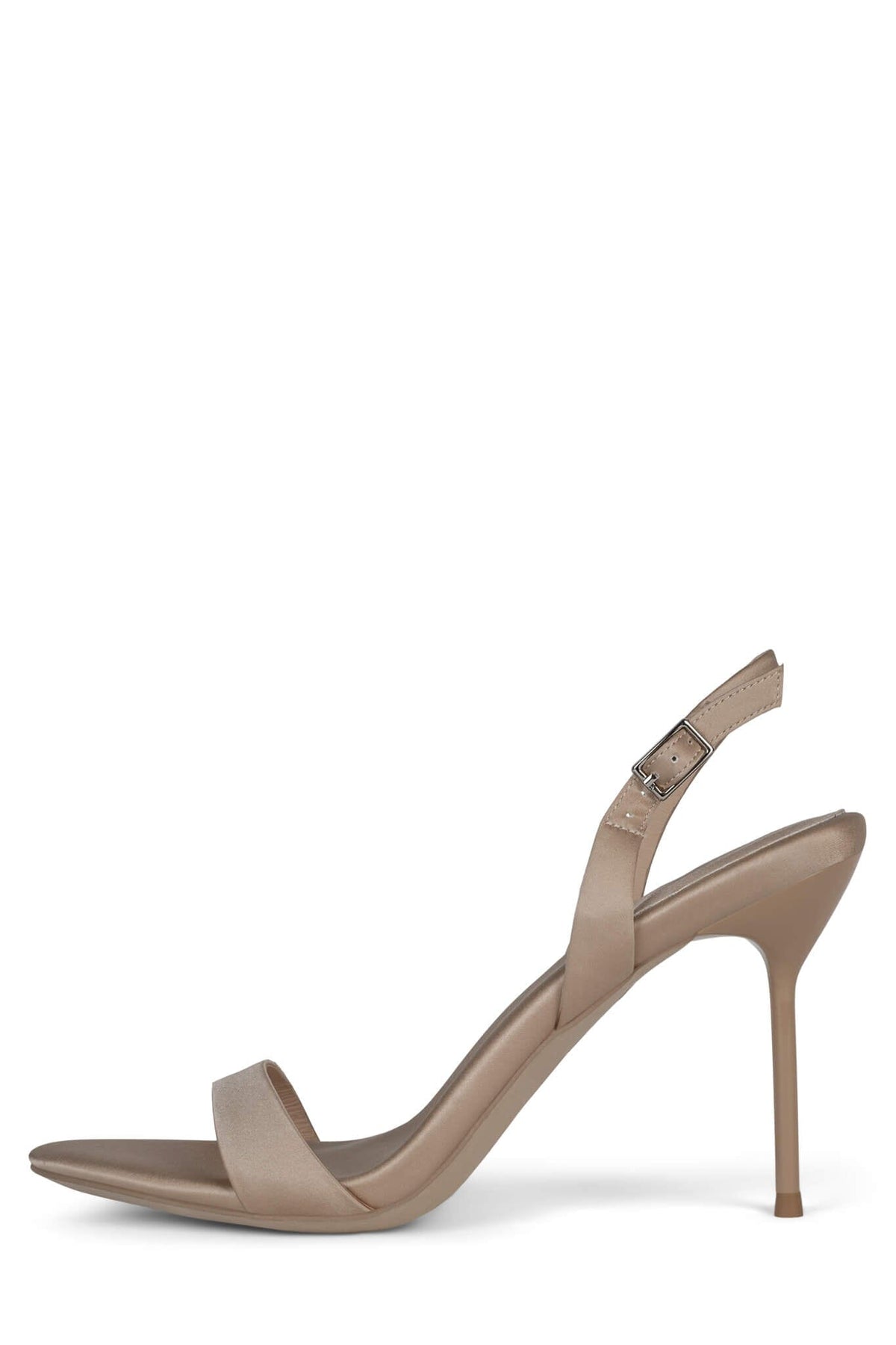 Jeffrey Campbell GO-GETTER Heeled Sandals - Champagne Satin