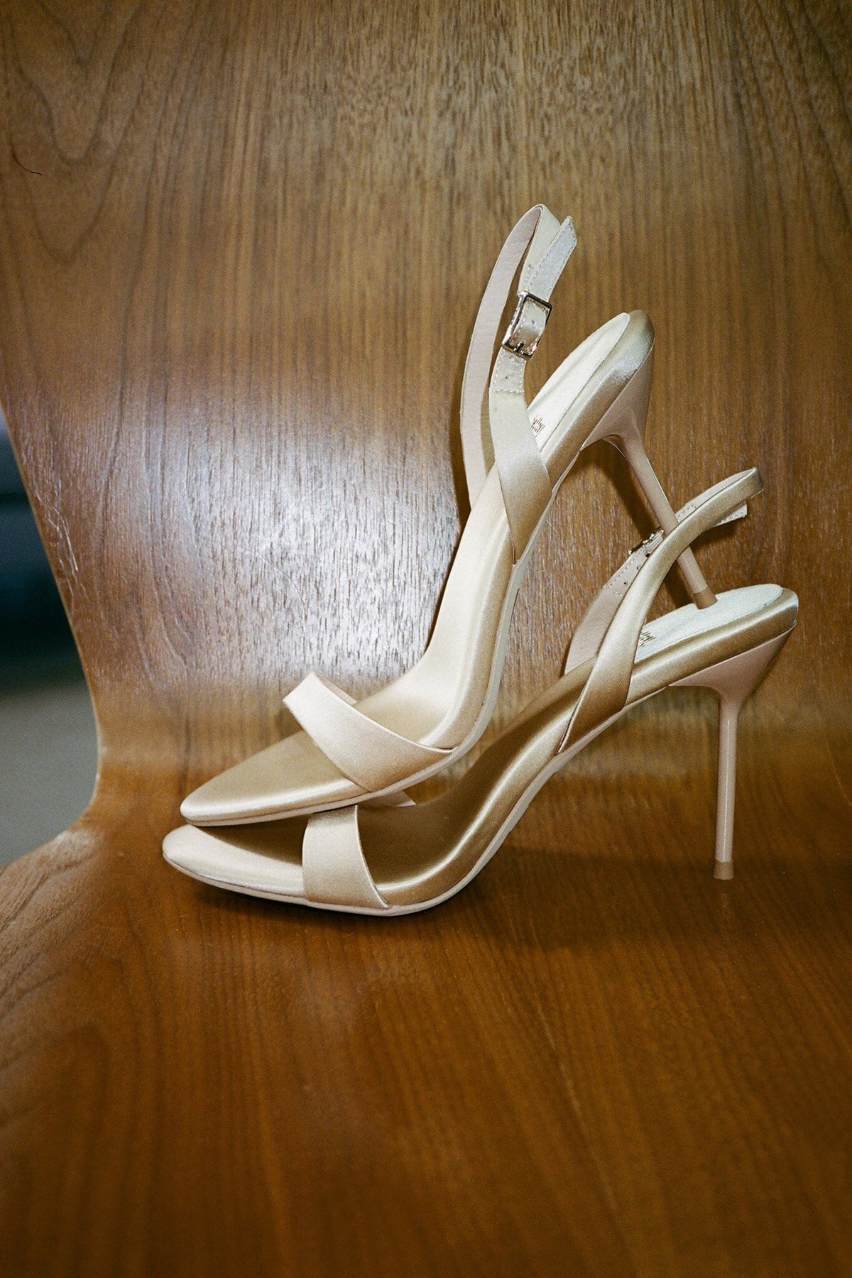 Jeffrey Campbell GO-GETTER Heeled Sandals - Champagne Satin