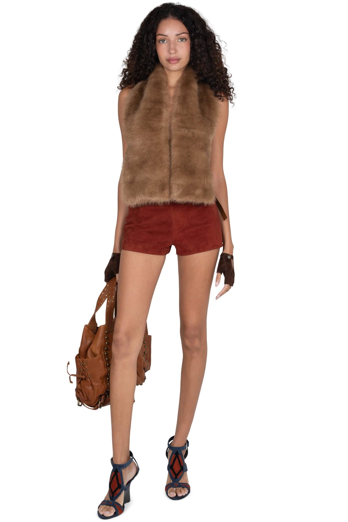 Jeffrey Campbell TAM-TAM - Navy Suede Orange