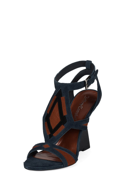 Jeffrey Campbell TAM-TAM - Navy Suede Orange
