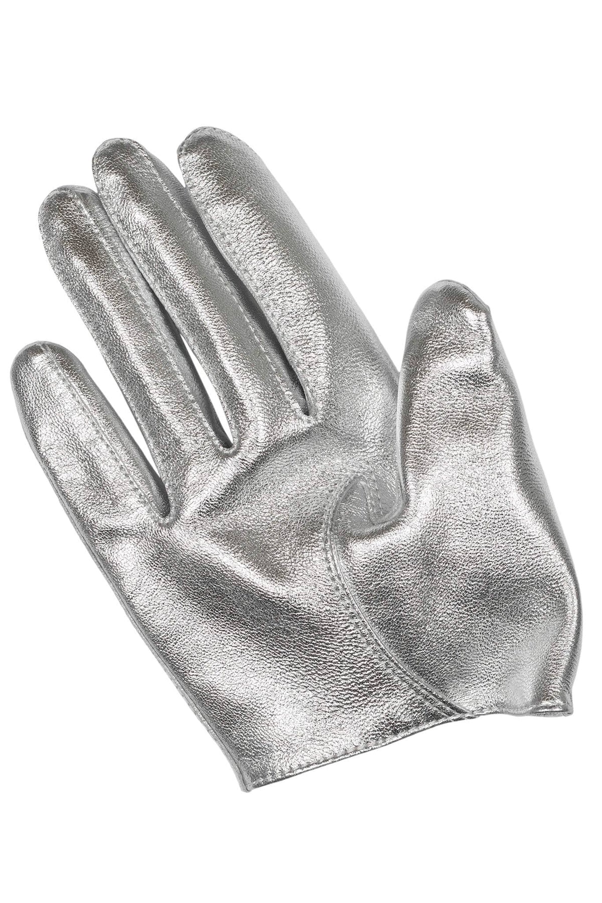 Jeffrey Campbell PIT-CREW Leather Gloves - Silver