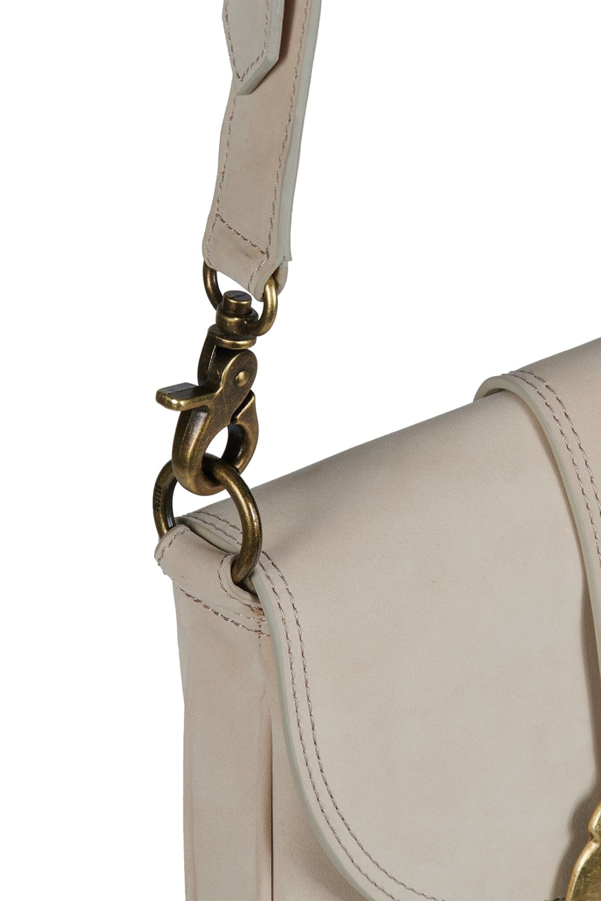 Jeffrey Campbell SIDE-QUEST Messenger Bag - Ivory Nubuck