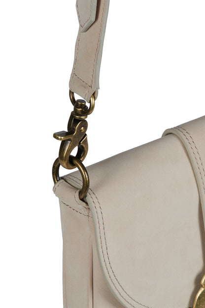 Jeffrey Campbell SIDE-QUEST Messenger Bag - Ivory Nubuck
