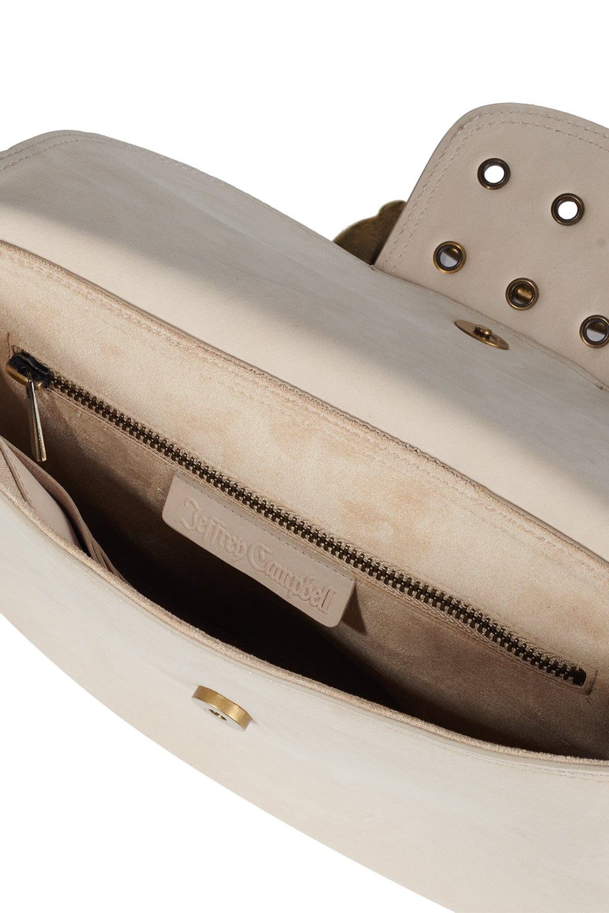Jeffrey Campbell SIDE-QUEST Messenger Bag - Ivory Nubuck