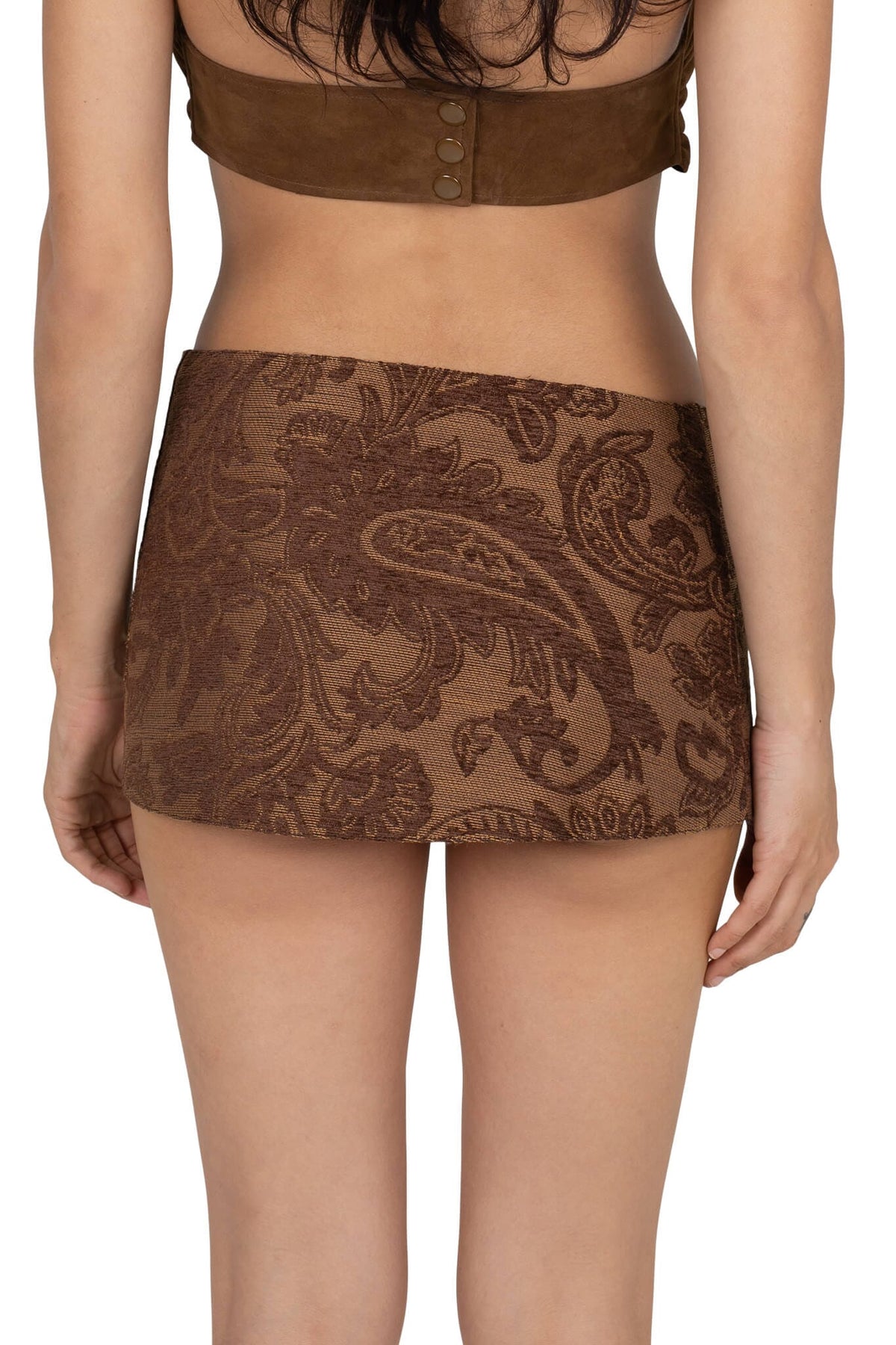 Jeffrey Campbell GIRLYPOP Rhinestone Belt - Brown Tapestry