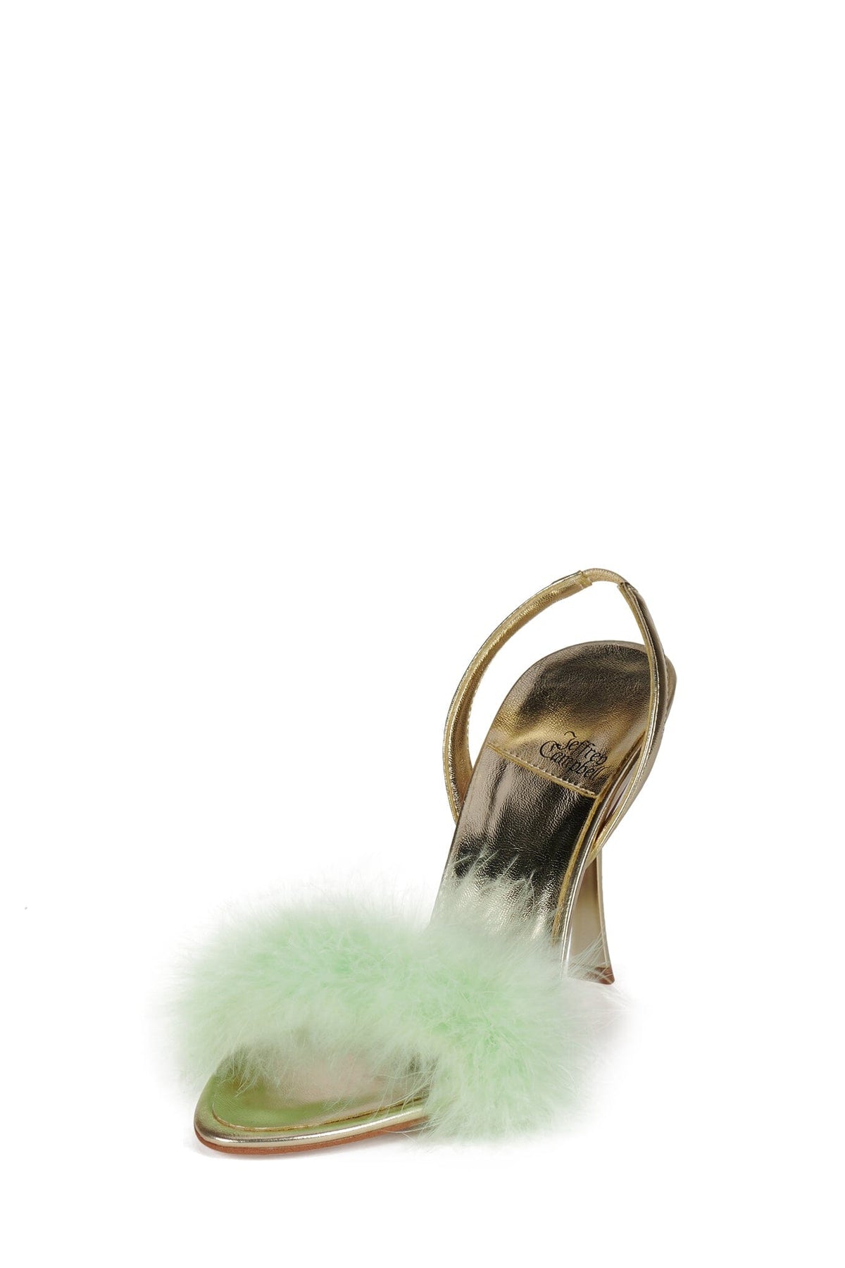 Jeffrey Campbell THE-FRUG Slingback Sandal - Light Gold Green Combo