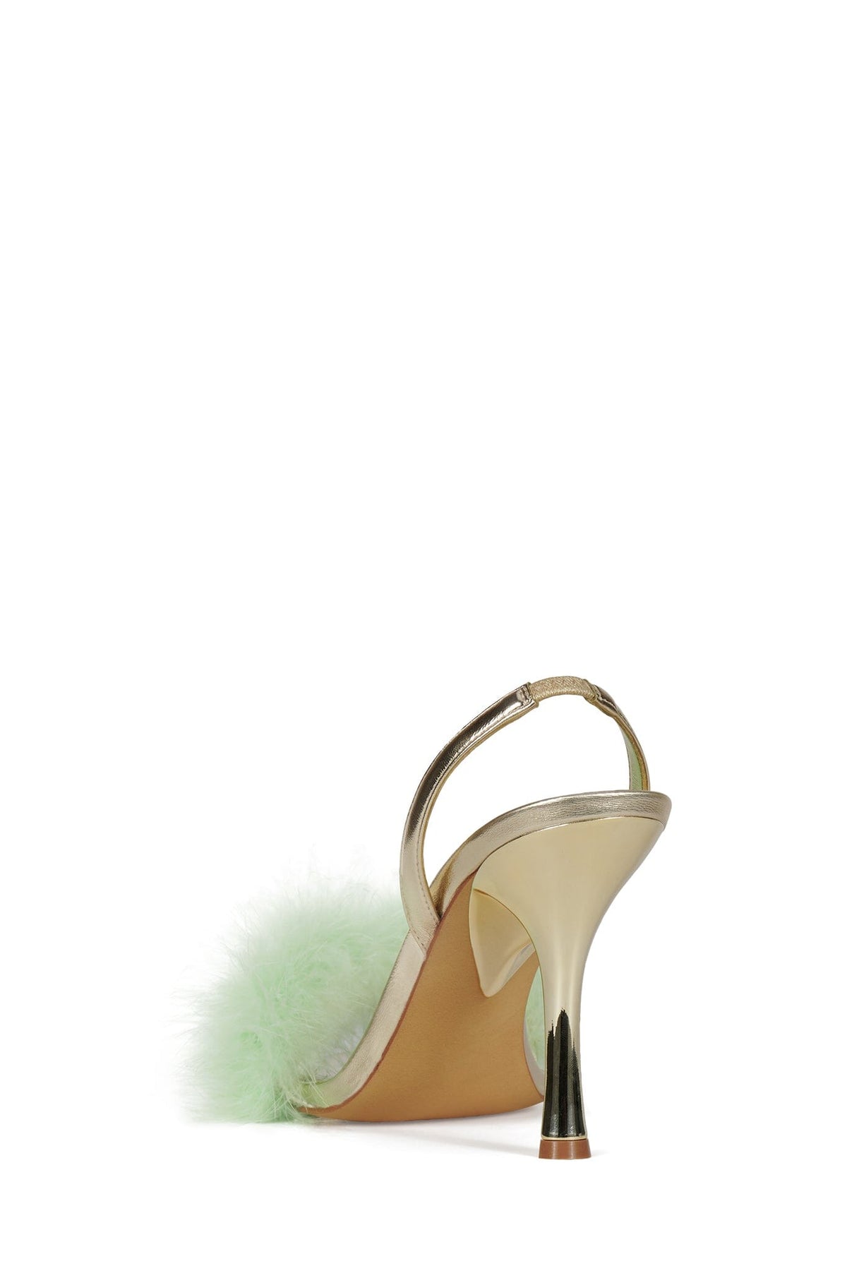 Jeffrey Campbell THE-FRUG Slingback Sandal - Light Gold Green Combo