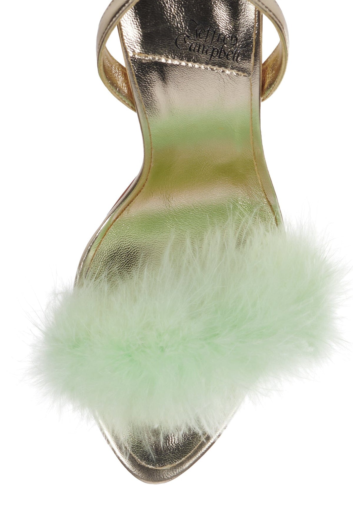 Jeffrey Campbell THE-FRUG Slingback Sandal - Light Gold Green Combo