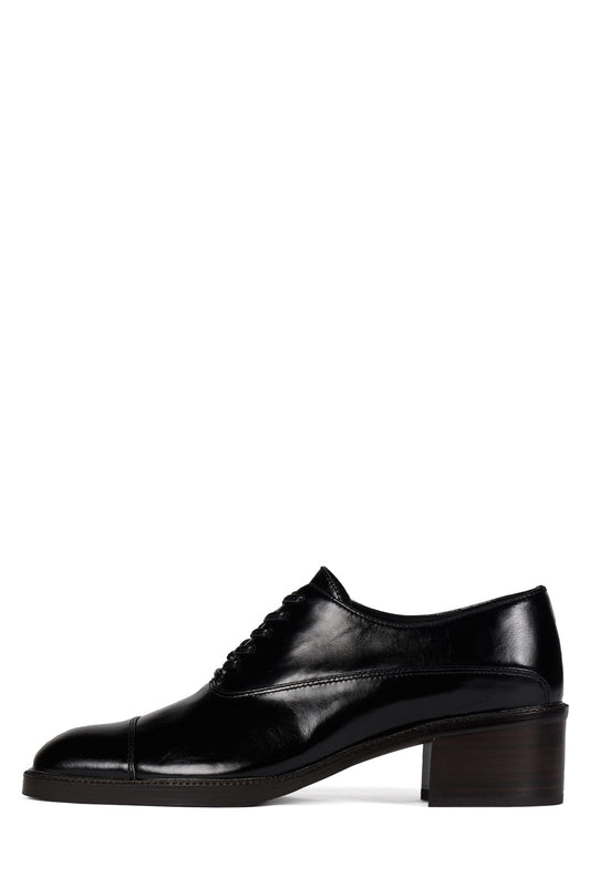 Jeffrey Campbell THATCH Heeled Oxford - Black Crinkle