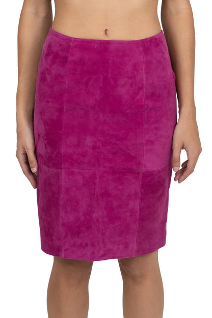 Jeffrey Campbell AMALIE SKIRT Pencil Skirt - Fuchsia Suede