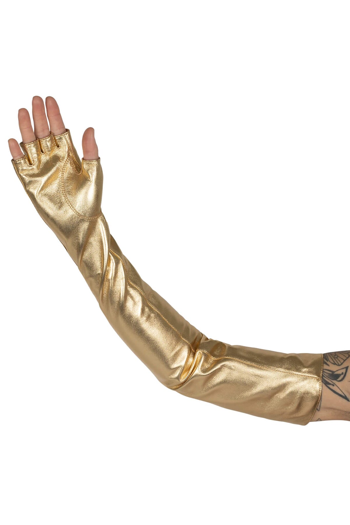 Jeffrey Campbell KRAFTIG GLOVES Leather Gloves - Gold Metallic