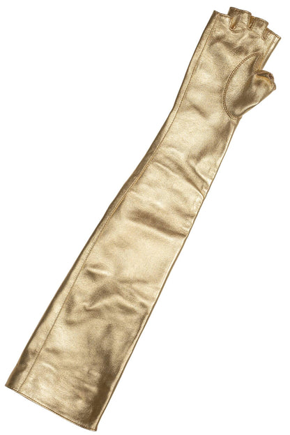 Jeffrey Campbell KRAFTIG GLOVES Leather Gloves - Gold Metallic
