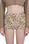 Beige Floral Tapestry