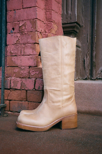 Jeffrey Campbell REFLECT Heeled Boot - Natural