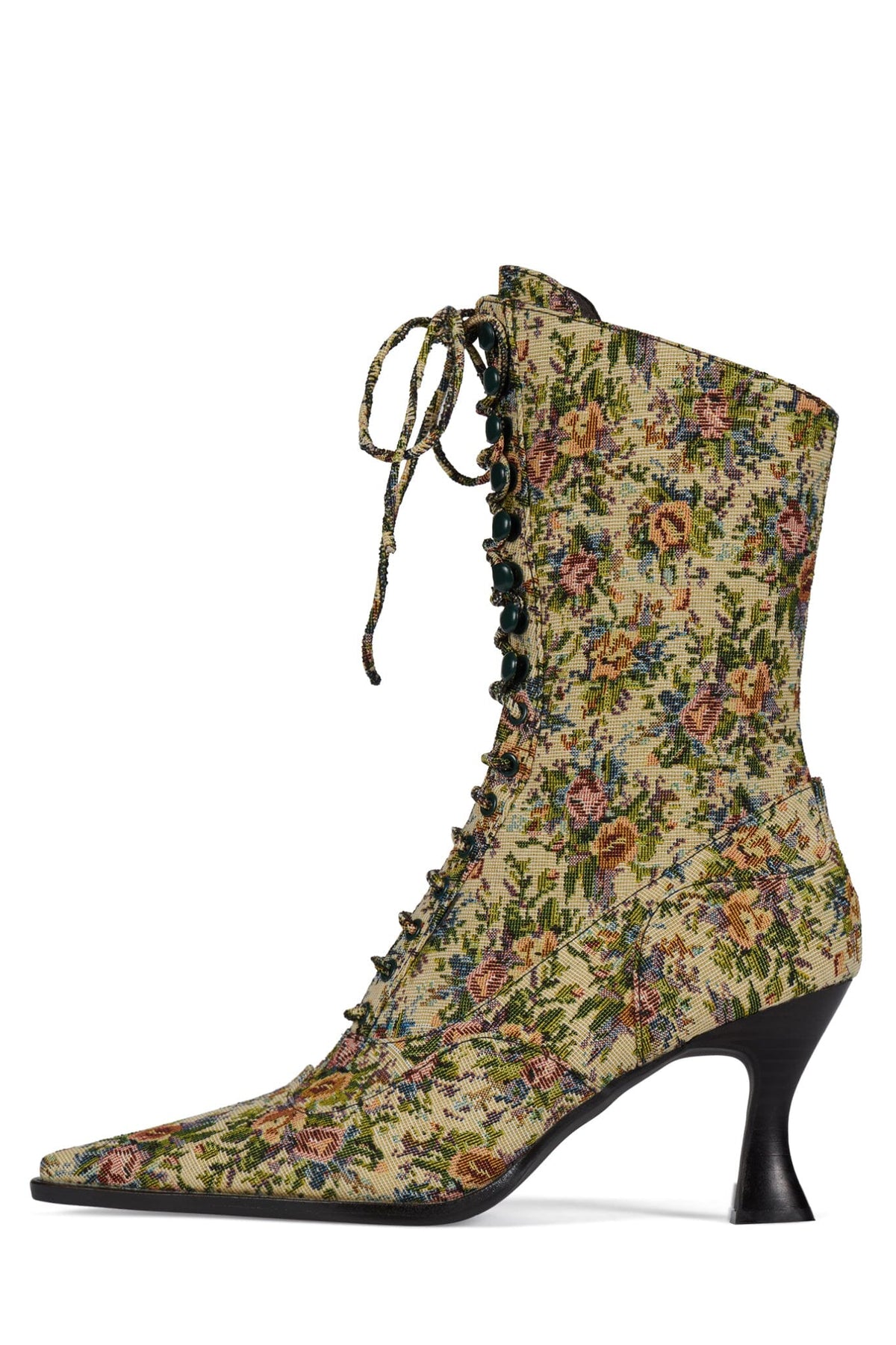 Jeffrey Campbell MAYSVILLE Heeled Boot - Beige Floral Tapestry