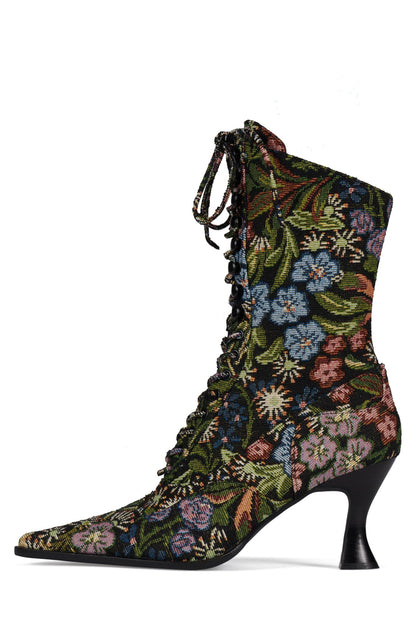 Jeffrey Campbell MAYSVILLE Heeled Boot - Beige Floral Tapestry