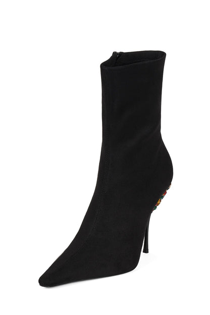 Jeffrey Campbell CROWNED - Black Suede Multi