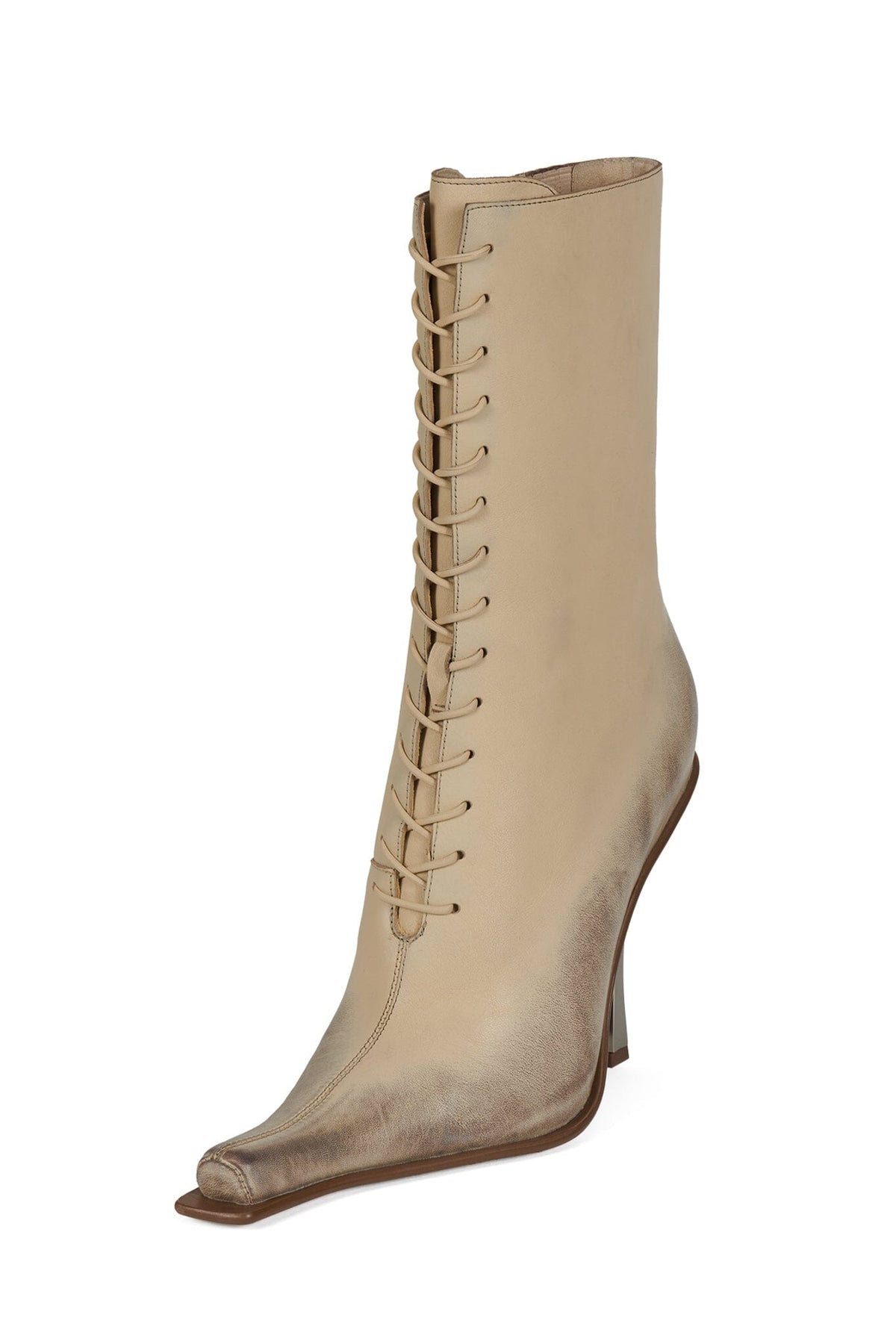 Jeffrey Campbell REMBRANDT Heeled Boot - Beige Ruboff