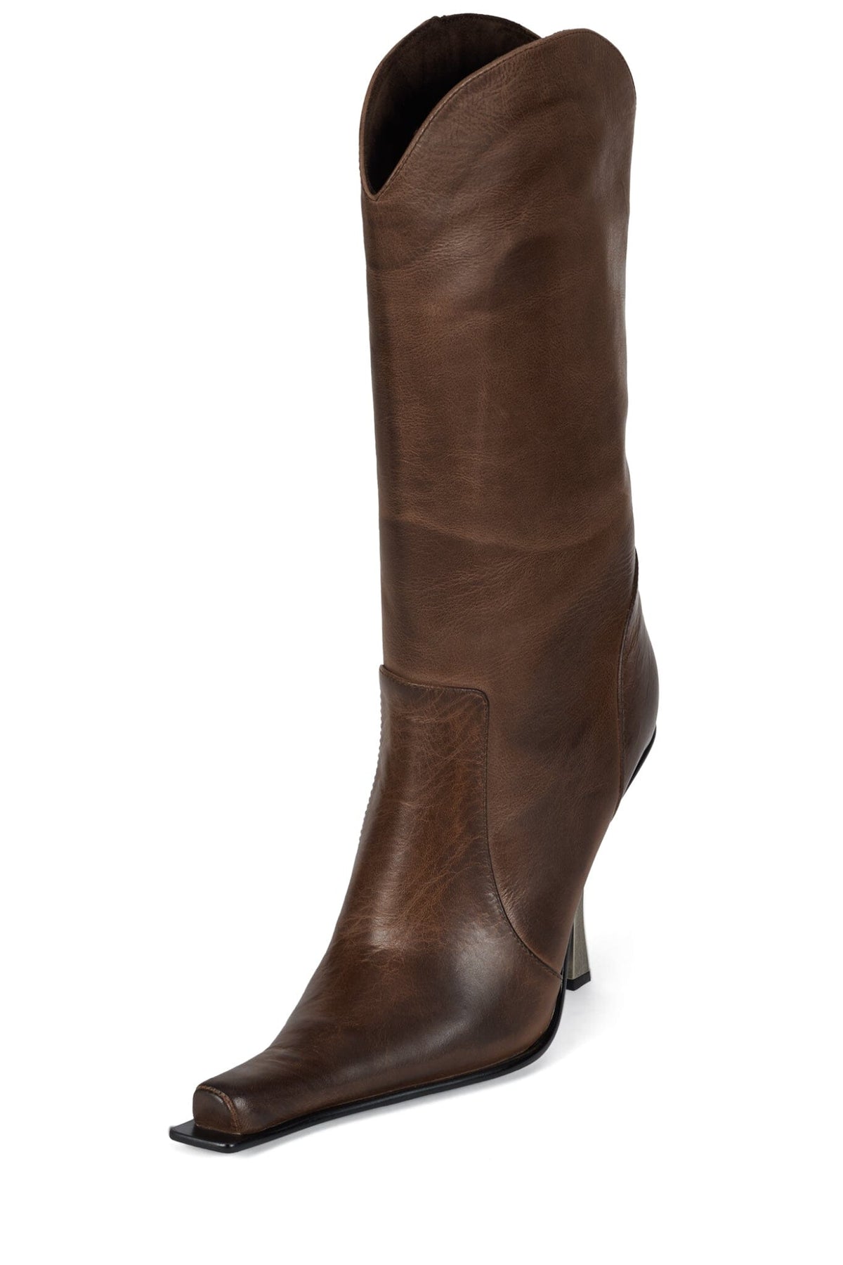 Jeffrey Campbell DULCIMER Heeled Boot - Coffee Ruboff Pewter