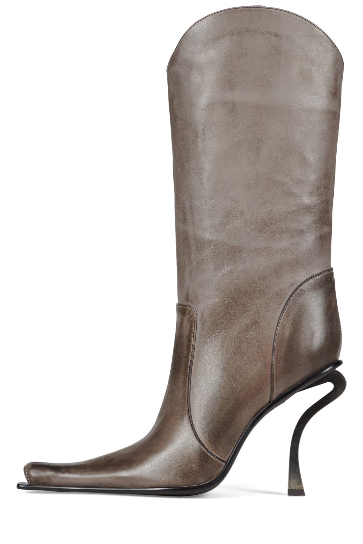 Jeffrey Campbell DULCIMER Heeled Boot - Coffee Ruboff Pewter