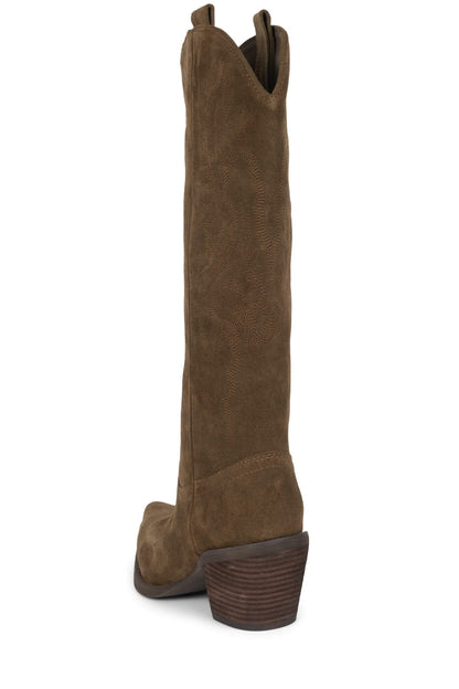 Jeffrey Campbell RANCHER-K Western Boots - Brown Suede