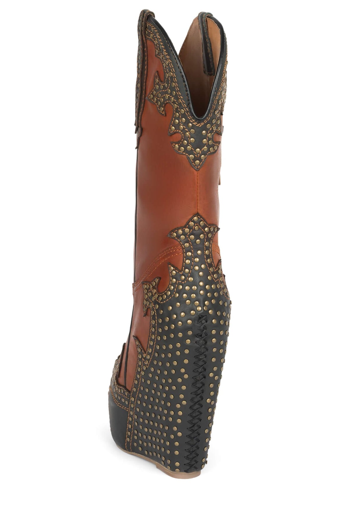 Jeffrey Campbell GIDDY-STUD Western Boot - Tan Black
