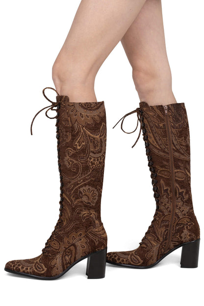 Jeffrey Campbell ARCHILLE-K Heeled Boot - Brown Tapestry