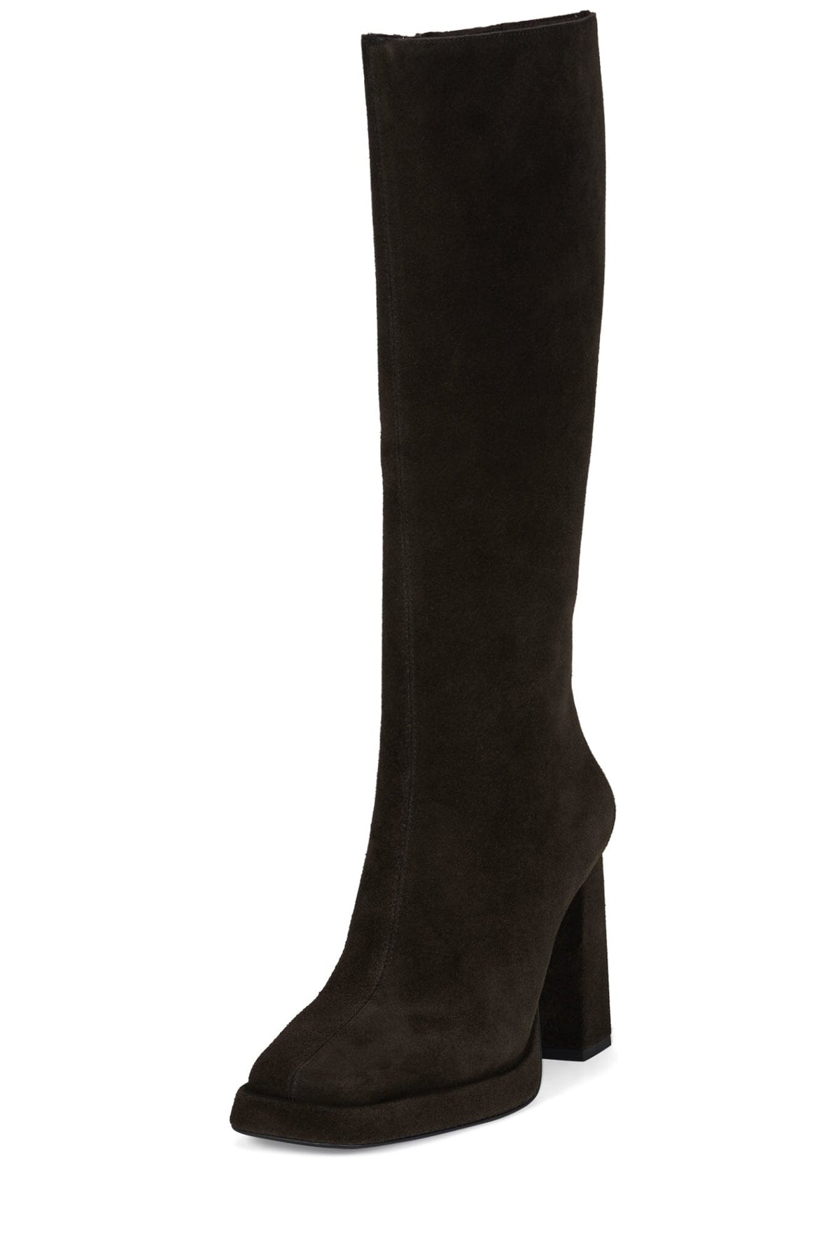 Jeffrey Campbell MAXIMAL-3 Platform Knee-High Boot - Brown Suede