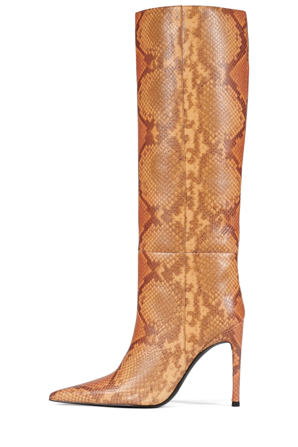 Jeffrey Campbell TRILLA Knee-High Boots - Orange Python
