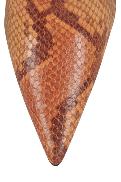 Jeffrey Campbell TRILLA Knee-High Boots - Orange Python