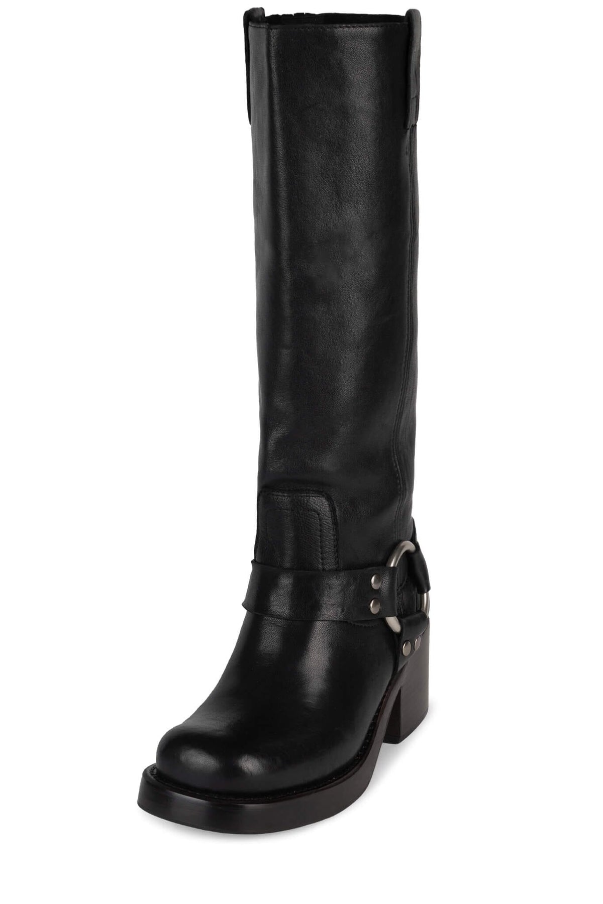Jeffrey Campbell REFLECTN-H Knee-High Boot - Black Silver